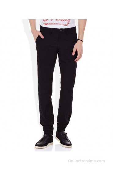 Celio Black Flat Trouser